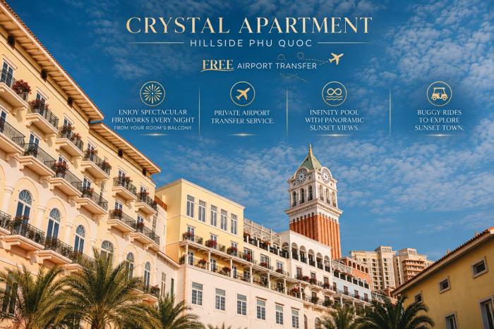 Crystal Apartment Hillside Phu Quoc - Sunset Town & Firework & Free Airport Pickup