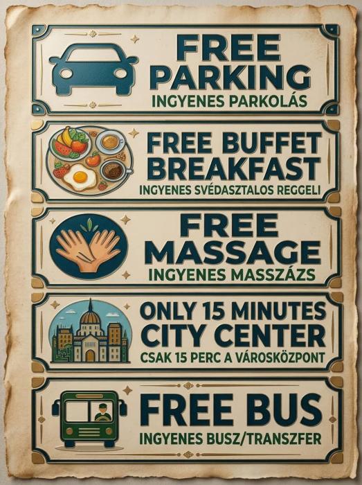 FREE PARKING, FREE BUFFET BREAKFAST, only 15 minutes to City Center
