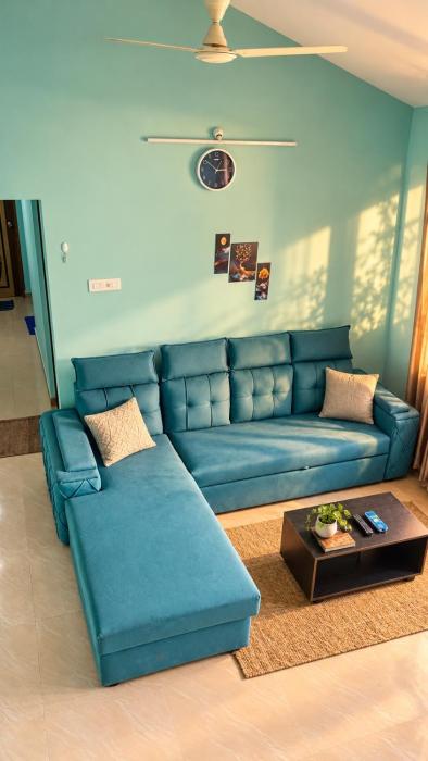 1 Bhk luxurious Spacious Stay Nr Benalium beach With 3 Balconies and Reserve Parking with Private Entry