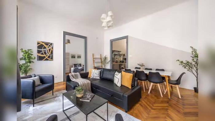 Gold-Leaf Art & Parquet Haven by Great Market Hall