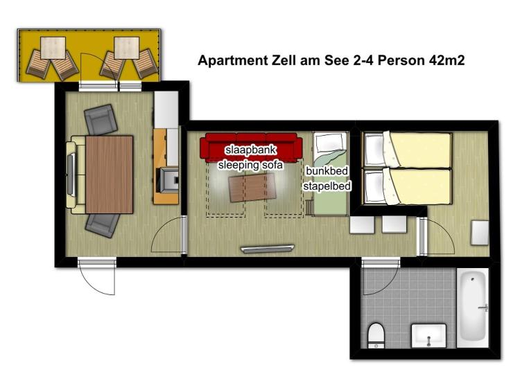 Apartmán s 1 ložnicí