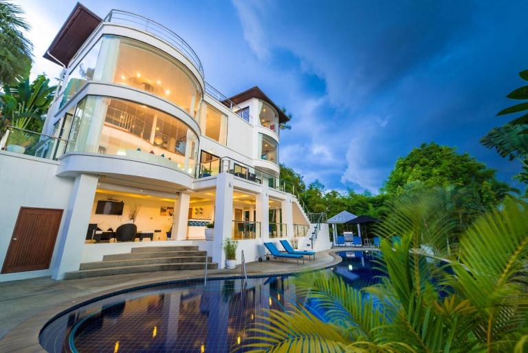 White Stone - Sunset View 4 Bed Pool Villa - B&B Ko Samui