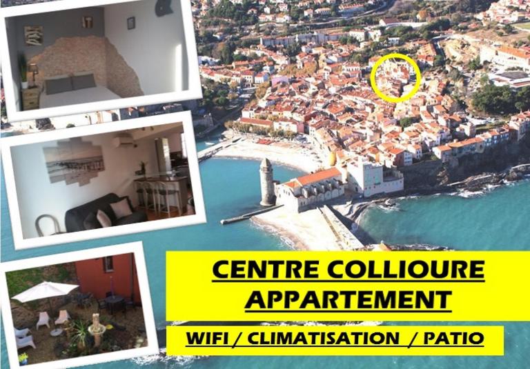 Appartement Centre COLLIOURE CLIM PATIO WIFI - B&B Colliure