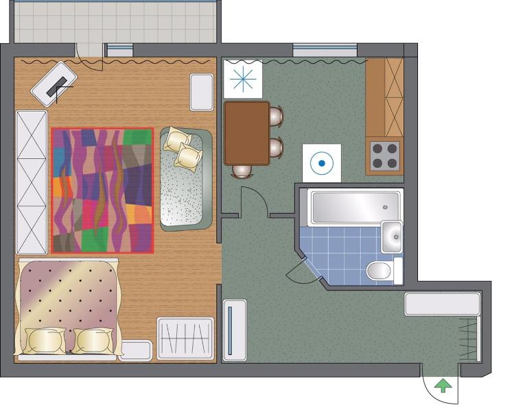 Однокомнатная квартира на улице Попудренко - Ferienwohnung Kyjiw