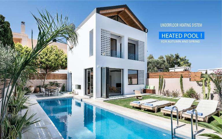 Fos Villa, a Luxe House with Private Heated Pool - B&B Galatás