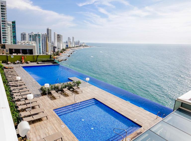 Apartamento en Lujoso Edificio H2 Plaza Bocagrande - Chambres d'hôtes Carthagène