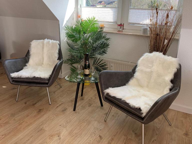 Ferienwohnung Tine mit Balkon, Fahrrädern und Strandkorb im Sommer - B&B Seebad Zempin