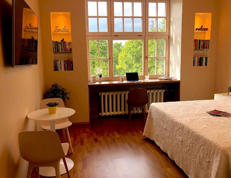 Centrally located apartment overlooking Vermanes Park - B&B Riga