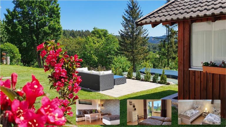 Moderne Ferienwohnung mit eigenem Garten und traumhaften Blick - Chambres d'hôtes Wilhelmsthal
