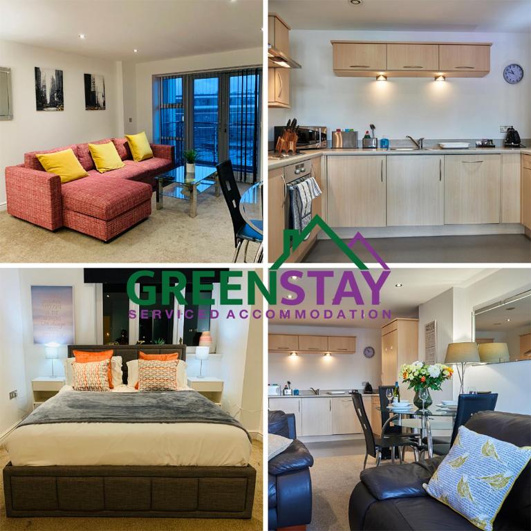 "Clarence Court Newcastle" by Greenstay Serviced Accommodation - Stunning 1 Bed Apt In City Centre With Parking & Balcony-Sleeps 4 - Perfect For Contractors, Business Travellers, Couples & Families - Fast Wi-Fi - Long Stays Welcome - B&B Newcastle upon Tyne