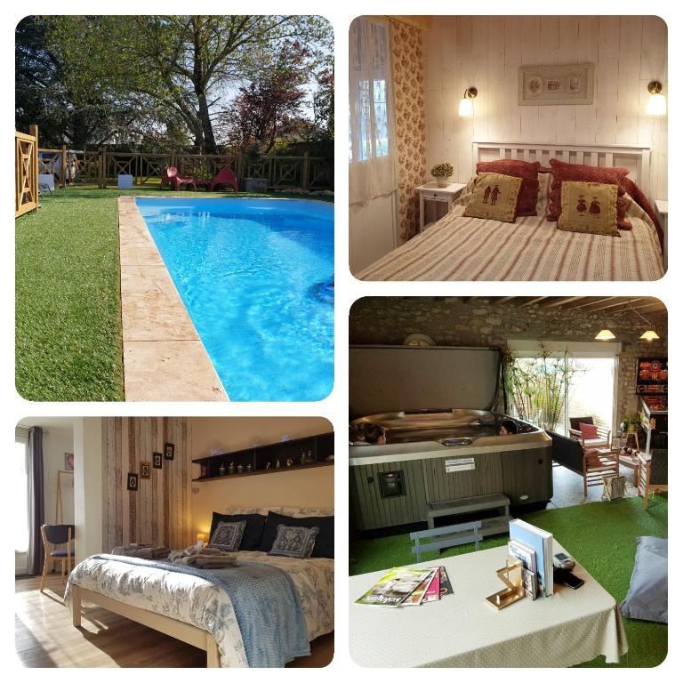Le Grand Cèdre Spa et sauna intérieur piscine - Chambres d'hôtes Marolles