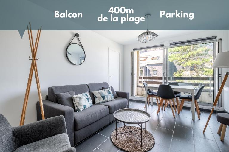 Appt lumineux - Avec balcon à 400m de la plage - Chambres d'hôtes Courseulles-sur-Mer