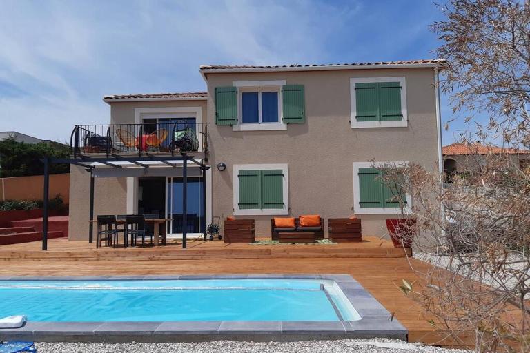 Maison avec vue sur la mer et avec piscine à Fitou - Bed and Breakfast Fitou