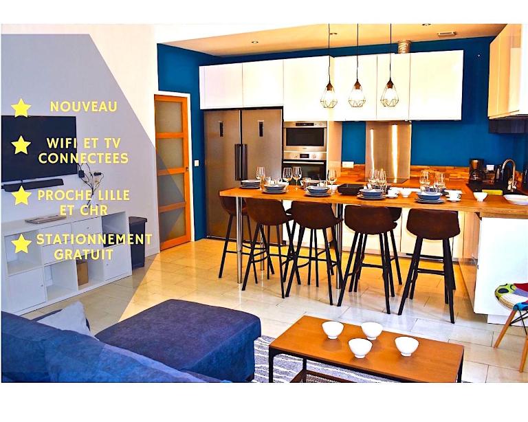 GROUPES-COLIVING-LOOSLESLILLE-7 CHAMBRES-5 SDB - B&B Loos