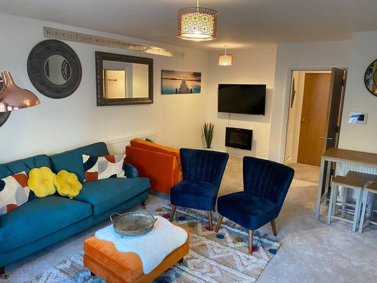 Luxury Modern 1Bed Sea View Apartment - Bed and Breakfast Rhôs-on-Sea