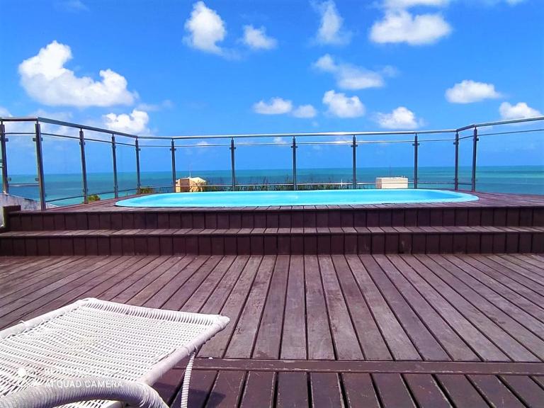 Confortável apartamento de 2 quartos para 5 pessoas, totalmente mobiliado, com wifi e netflix, localizado a uma quadra do calçadão da Praia de Ponta Neg,ra, prédio com piscina, churrasqueira e portaria virtual e eletrônica 24 horas - B&B Natal