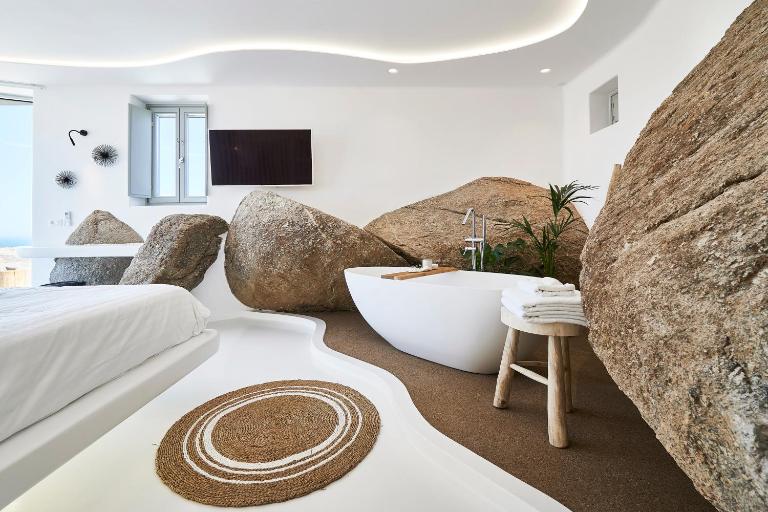 Teal Rock Mykonos - Chambres d'hôtes Áno Merá