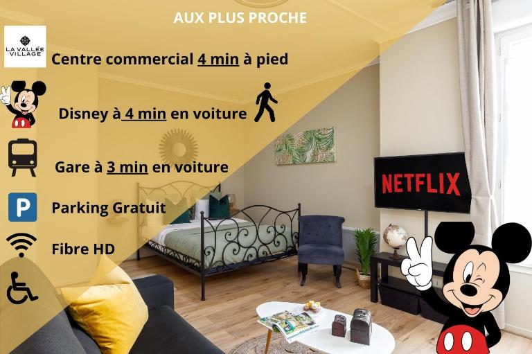 Cocoon 2 Proche - Disney Paris- Parking gratuit - Ferienwohnung Serris