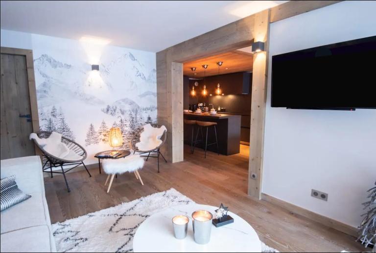 Luxueux appartement skis aux pieds, jacuzzi privatif - Bed and Breakfast Courchevel 1550