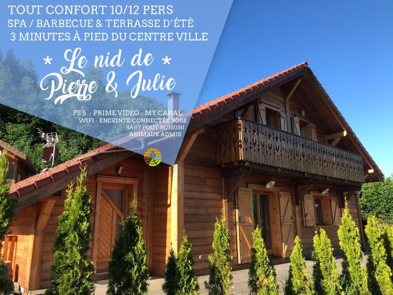 ⁂⁂ LE NID DE PIERRE & JULIE [CLEDICIHOME] 2 pas du centre ville / SPA & TERASSE AMENAGEE ⁂⁂ - Chambres d'hôtes La Bresse