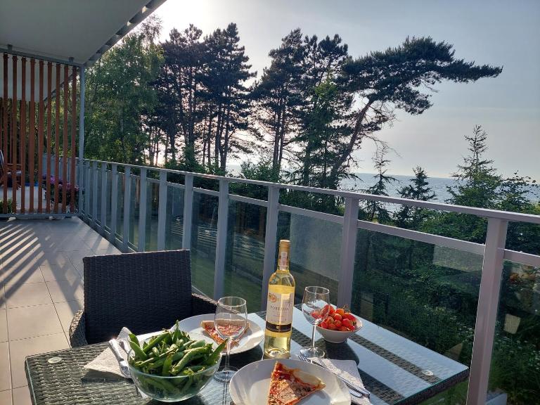 APARTAMENT BALTICHOFF PREMIUM with Sea View, Basen, Spa, Gym, Sauna, hala sportowa z kortem tenisowym - B&B Gąski