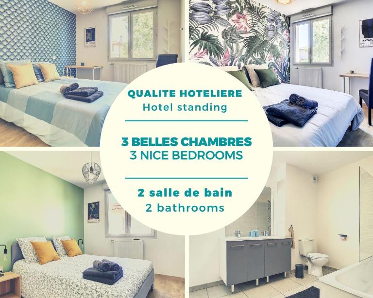Villa Poète avec jardin 3 Chambres Parking gratuit - B&B Tournefeuille