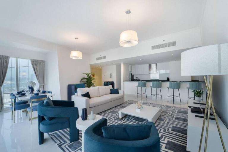 Blue dream apartment with Harbour view in Marina - B&B Dubái