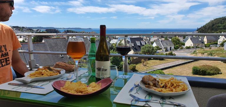 Appartement ERQUY Bretagne vue mer exceptionnelle sur les hauts d'Erquy au calme ! 900 m du centre ville et au pied du GR34 - B&B Erquy