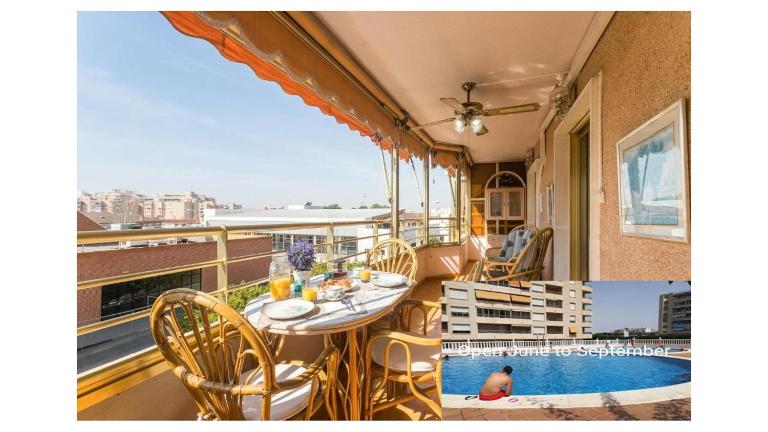 Amplio Apart, Piscina y 2 Parkings, de temporada - B&B Santa Pola