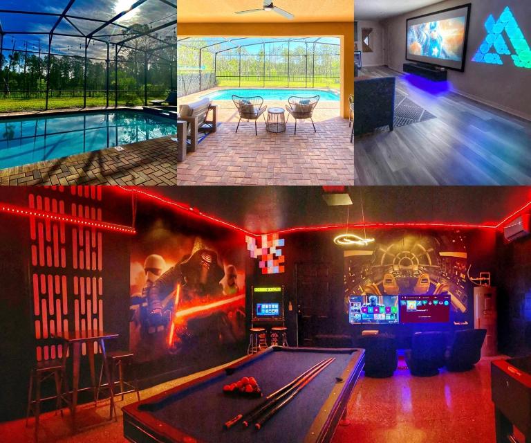 8BR VILLA NEAR DISNEY-VIEW/PRIVACY/POOL & SPA/PS5/EV - Chambres d'hôtes Kissimmee