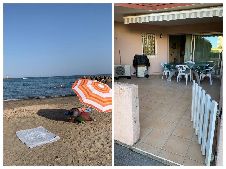 T2 climatisé - RDC & belle terrasse à Frontignan Plage - B&B Frontignan