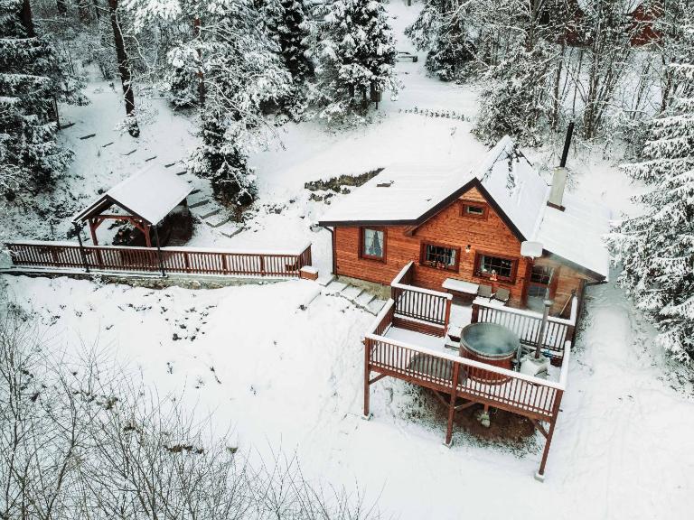 Sovia Wellness Chata, Sauna & Jacuzzi, Slovenský raj - Ferienwohnung Smižany