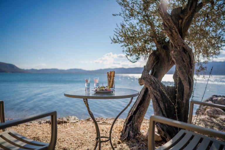 Beautiful Traditional Stone House in the private Sea Front Olive Grove of Elaionas Nikou Luxury Villas - Chambres d'hôtes Alyfantá
