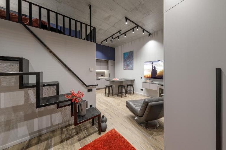IVIS House Modern Apartment in Vilnius Old Town with balcony - B&B Vilna