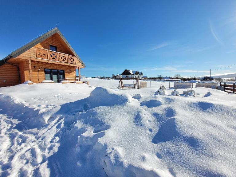 Osada Orlica klimatyczne domki z widokiem na góry i termalnym SPA sauna jacuzzi 4 km od Zieleniec Ski Arena - B&B Lasówka