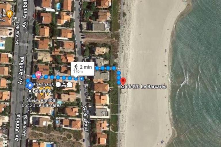 Studio 170m Plage de Sable, Clim & Parking - Chambres d'hôtes Le Barcarès