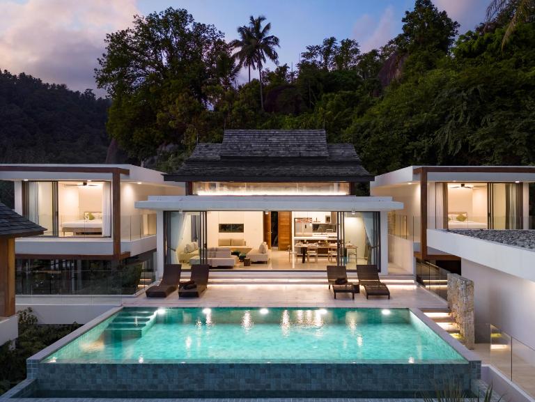 Samui Relax Airfreshing Privacy Modern Luxury Seaview Natural Rainforest Infinity Pool Villa With 3 Beds Suits With Housekeeper - B&B Ban Lamai