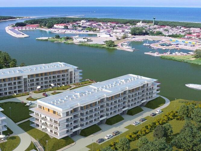Apartment mit Blick auf den Fluss, Pool, Sauna - Ferienwohnung Dziwnów