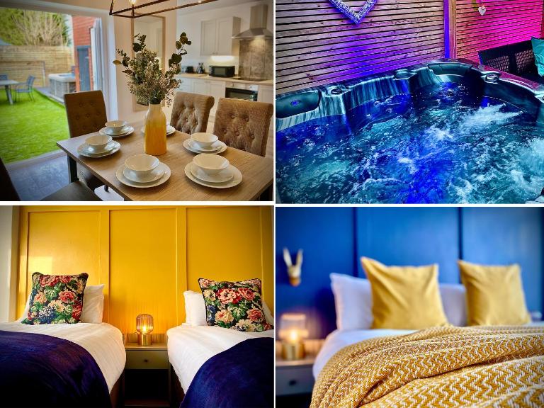 Family modern 3 bedroom hot tub house - B&B Blackpool
