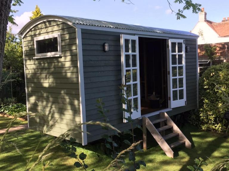 The Nutbourne Hut - shepherd's hut - pint-sized luxury - B&B Hambrook
