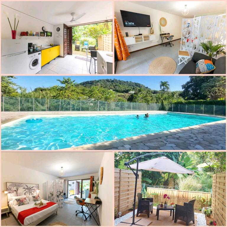 La Perle du Rorota-Studio de standing avec piscine & plage - B&B Camp de Rémire