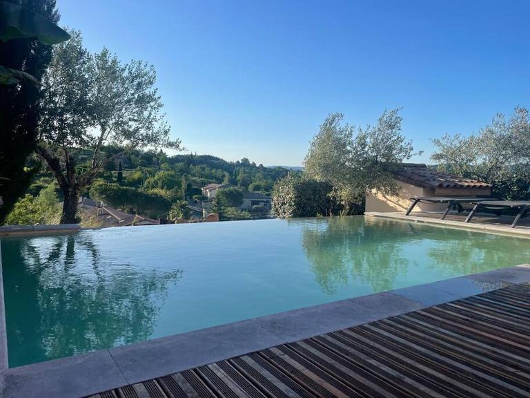 Magnifique villa avec piscine à débordement - Bed and Breakfast Vinezac