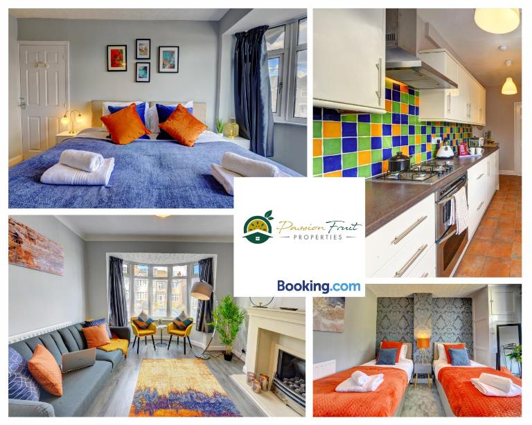 4 Bedroom House - Sleeps 7, Near Coventry Airport, City Centre, Free Wi-Fi with Driveway Parking & Garden, Full Kitchen - AHC - Chambres d'hôtes Coventry