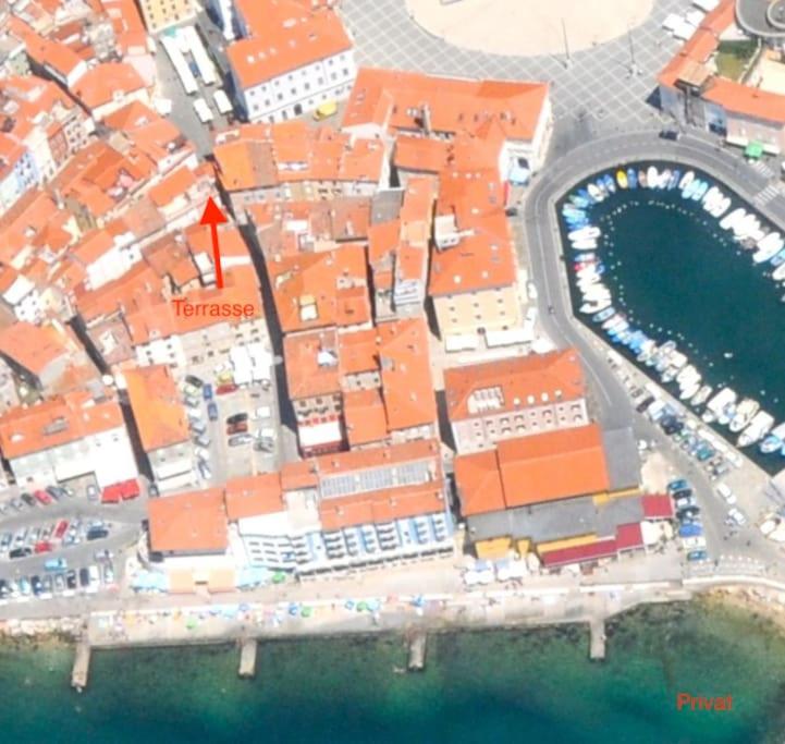 TARTINI est 2002 - private roof terrace - self check-in - Chambres d'hôtes Piran