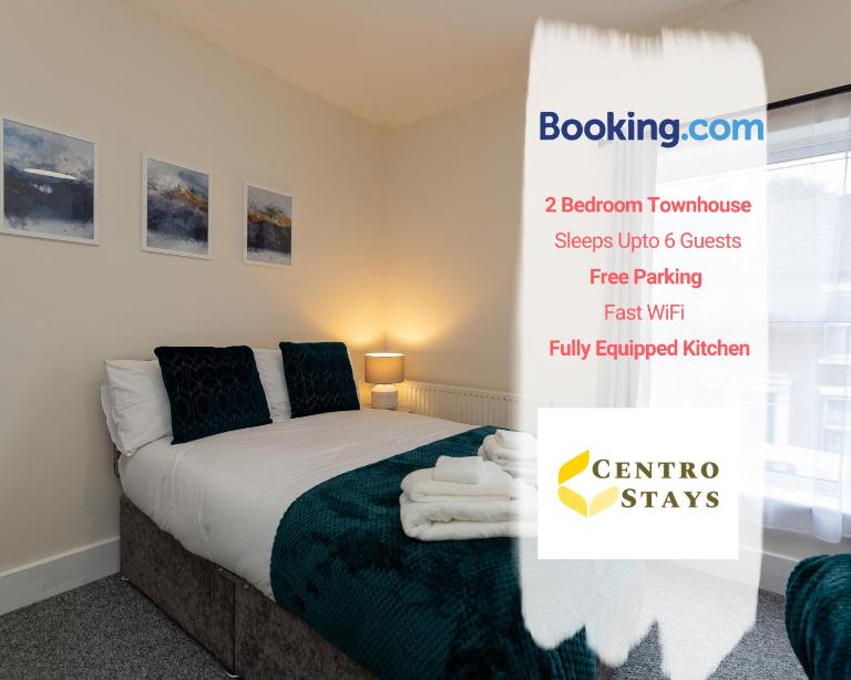 Entire 2BR house 2 beds and Sofa Bed Town Centre Train Station Parking - Chambres d'hôtes Northampton