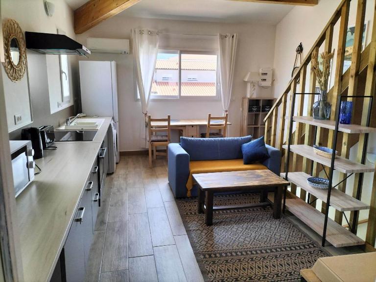 "Les Bambous" studio cosy climatisé au calme de 37 m2 parking gratuit à Argelès sur mer - Chambres d'hôtes Argelès-sur-Mer