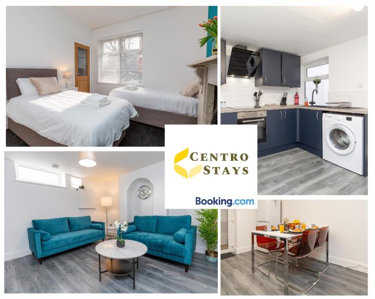 Entire House 3BR 7 Beds Sleeps 8 Ideal for Contractors Families Groups Near Town Centre Hospital Pubs Free Parking WiFi By Centro Stays - B&B Northampton