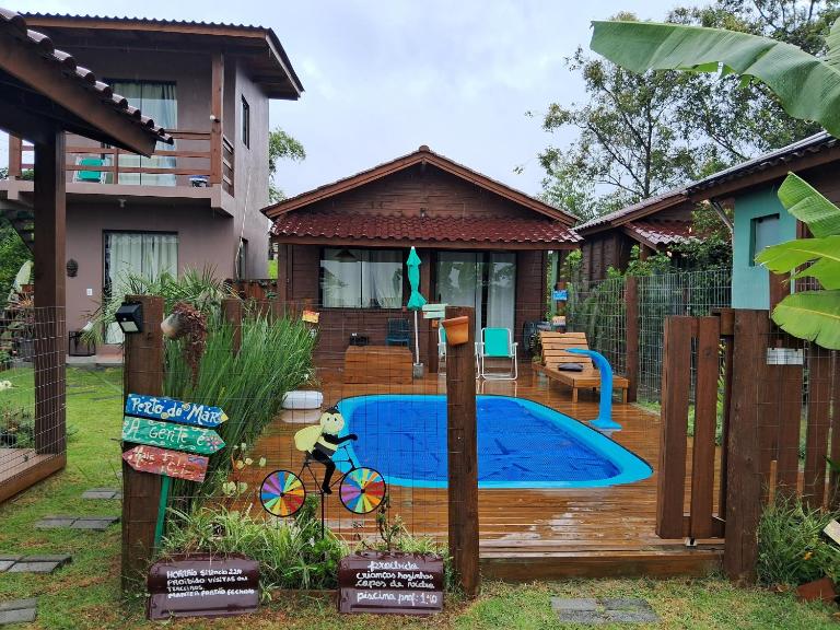 Chalés Praia do Rosa piscina compartilhada - Ferienwohnung Imbituba
