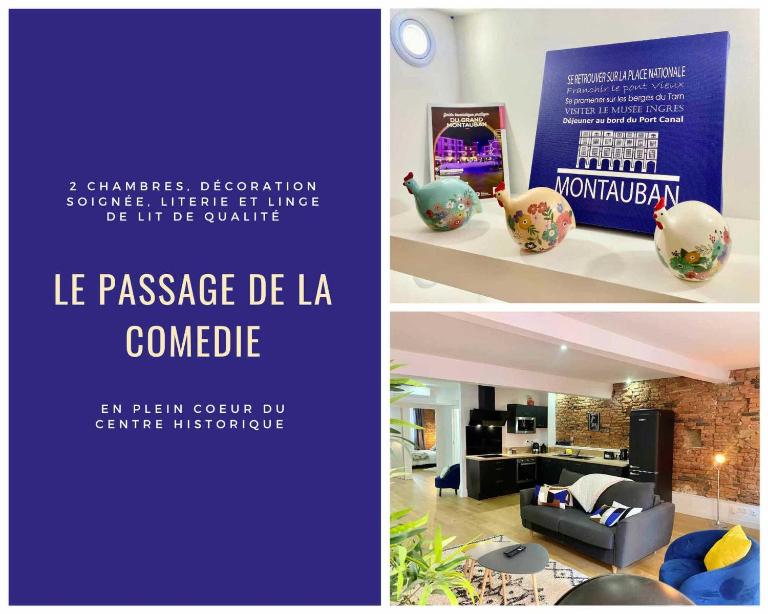 Le Passage de la Comédie - Climatisation & WiFi Fibre - B&B Montauban