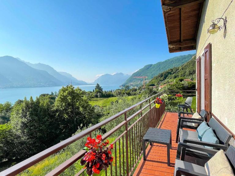 Appartamento Tivano, balcone con vista lago - B&B Bellagio